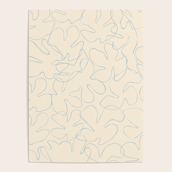 Abstract floral petal line art pattern Poster Gallery Image 4