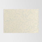 Abstract floral petal line art pattern Rug Gallery Image 2