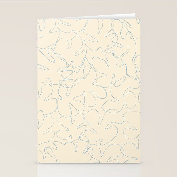 Abstract floral petal line art pattern Stationery Card Gallery Image 2