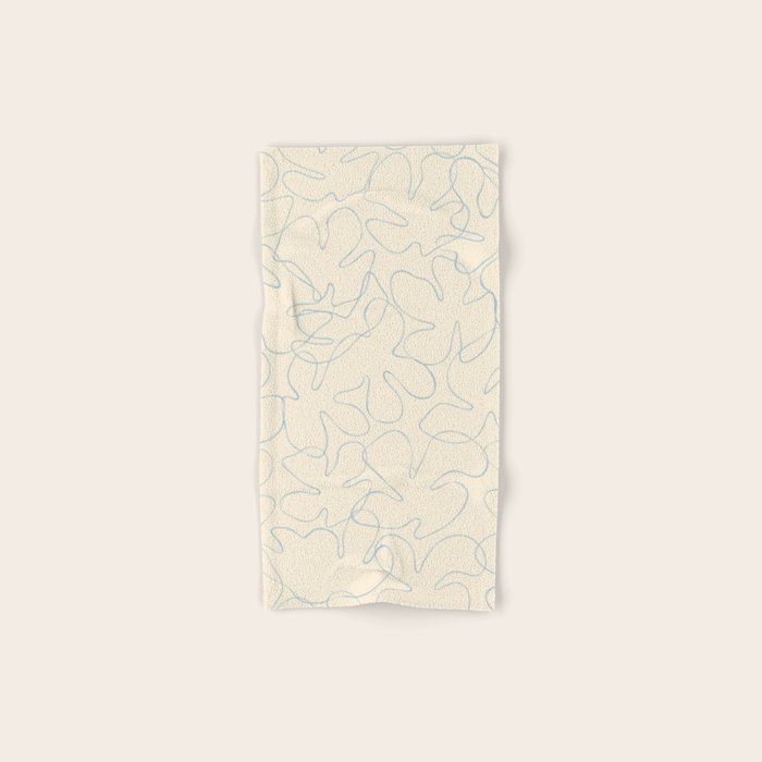 Abstract floral petal line art pattern Bath Towel Gallery Image 1