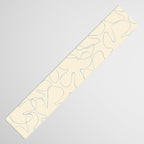Abstract floral petal line art pattern Table Runner Gallery Image 3