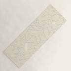 Abstract floral petal line art pattern Yoga Mat Gallery Image 1