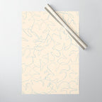 Abstract floral petal line art pattern Wrapping Paper Gallery Image 1