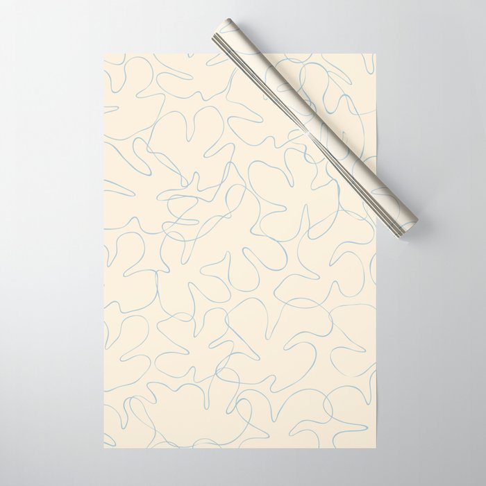 Abstract floral petal line art pattern Wrapping Paper Gallery Image 1