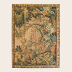 Antique Aubusson Tapestry Romantic 18th Century Manor House Poster Gallery Image 4