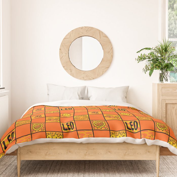 Leo Checkered Print Duvet Cover Gallery Image 3