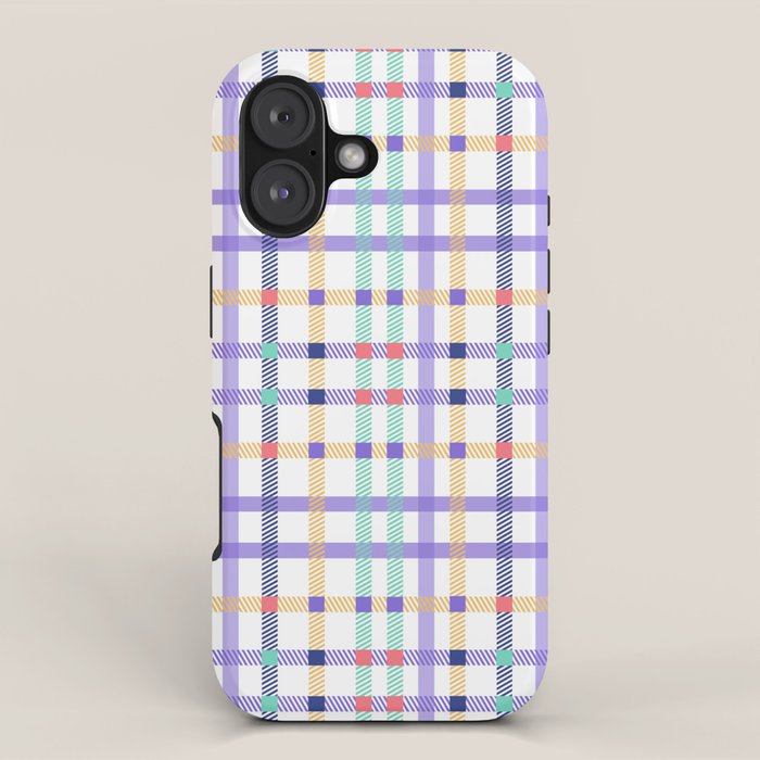 Vibrant Plaid Fusion A iPhone Case Gallery Image 1