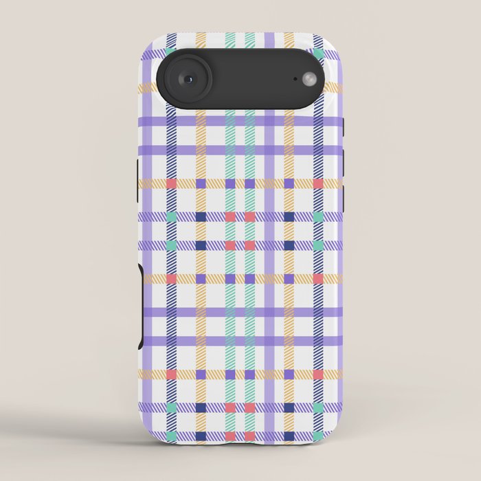 Vibrant Plaid Fusion A iPhone Case Gallery Image 2