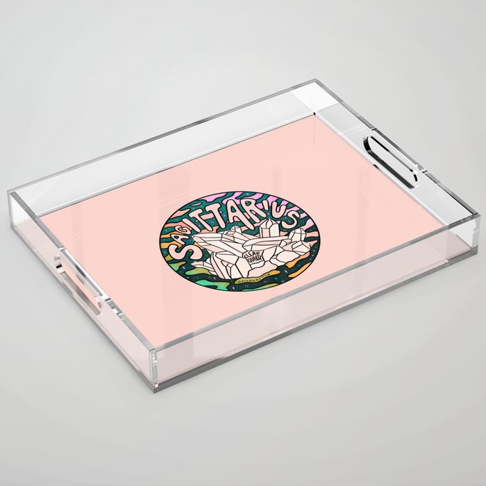 Sagittarius Crystal Acrylic Tray Gallery Image 1