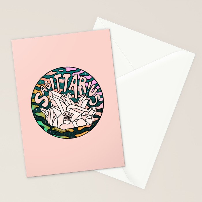 Sagittarius Crystal Stationery Card Gallery Image 2