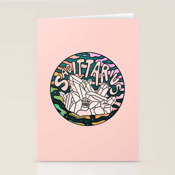 Sagittarius Crystal Stationery Card Gallery Image 2