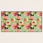 Bold Impressionist Floral Pattern Desk Mat Gallery Image 3