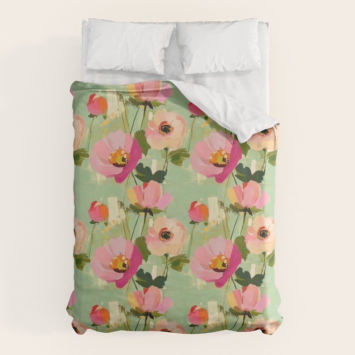 Bold Impressionist Floral Pattern Duvet Cover Gallery Image 1
