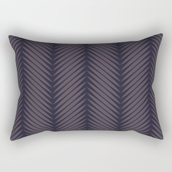 Palm Leaf Pattern - Midnight Rectangular Pillow Gallery Image 2
