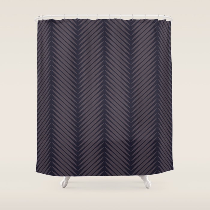 Palm Leaf Pattern - Midnight Shower Curtain Gallery Image 1