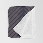 Palm Leaf Pattern - Midnight Throw Blanket Gallery Image 3