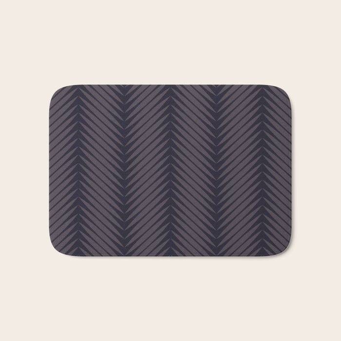 Palm Leaf Pattern - Midnight Bath Mat Gallery Image 1
