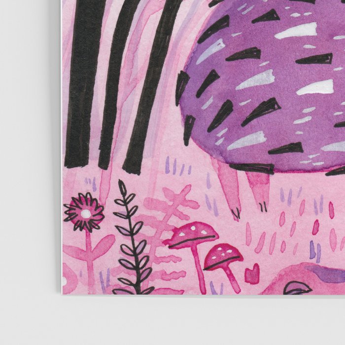 Purple Hedgehog Poster Gallery Image 3