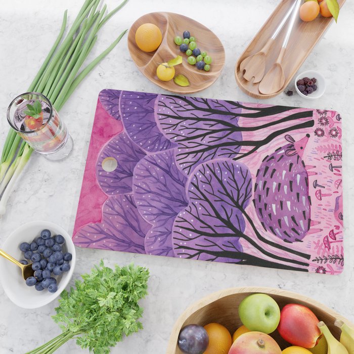 Purple Hedgehog Cutting Board Gallery Image 2