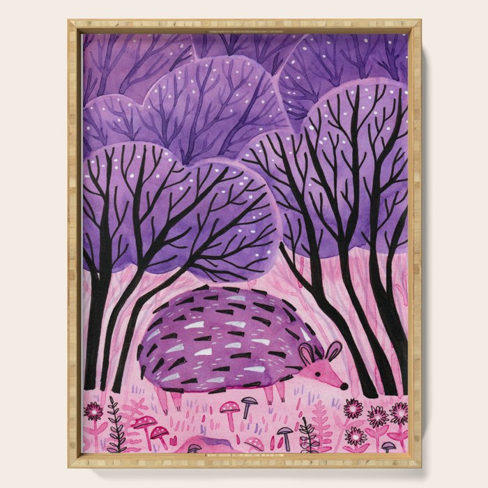 Purple Hedgehog Serving Tray Gallery Image 1