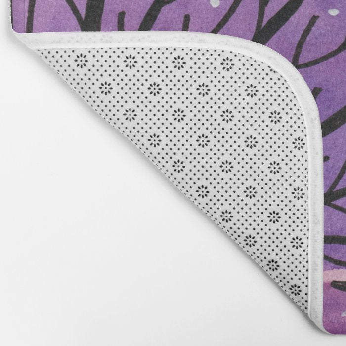 Purple Hedgehog Bath Mat Gallery Image 2