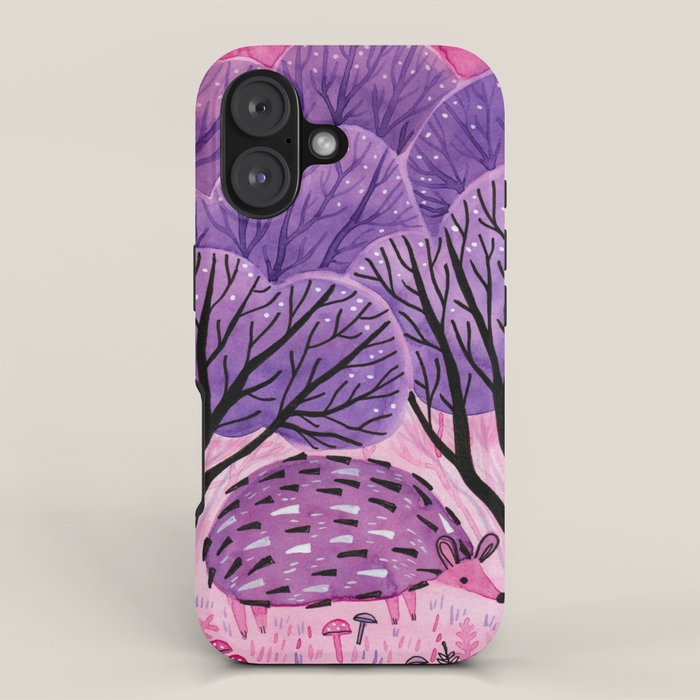 Purple Hedgehog iPhone Case Gallery Image 1