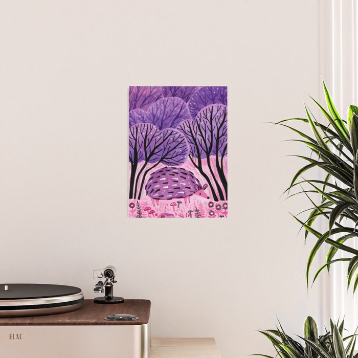 Purple Hedgehog Poster Gallery Image 2