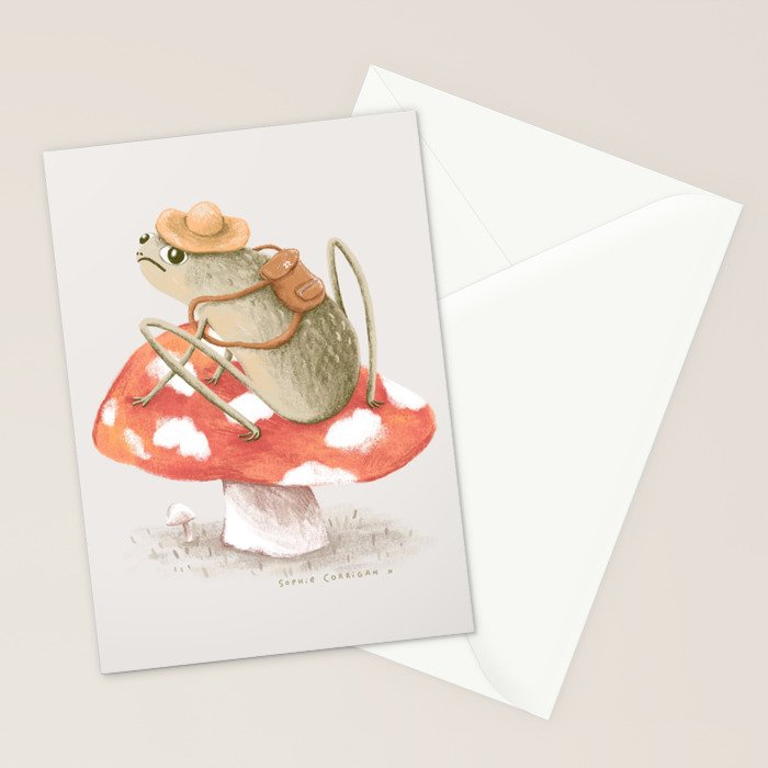 Awkward Toad Ready for Adventure Stationery Card Gallery Image 2