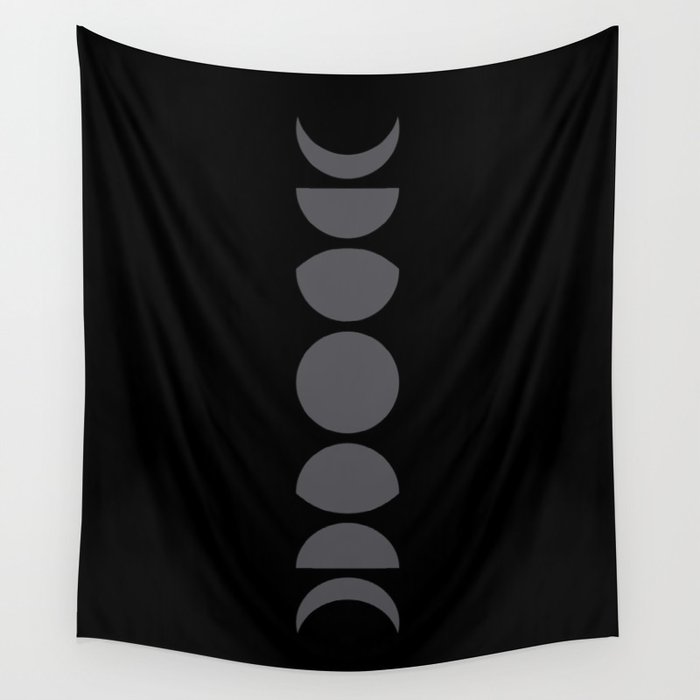 Minimal Moon Phases VII Wall Tapestry Gallery Image 4