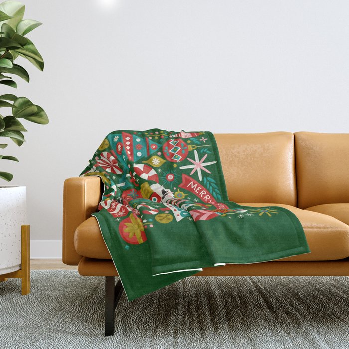 Vintage Nutcracker Celebration Throw Blanket Gallery Image 1