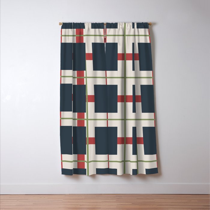 Classic Holiday Plaid Pattern Window Curtain Gallery Image 3