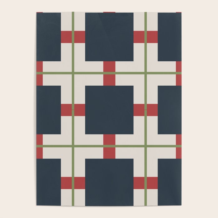 Classic Holiday Plaid Pattern Poster Gallery Image 1