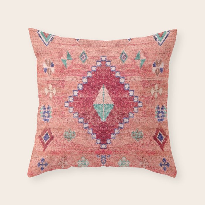 Heritage Moroccan Rug Style Design Throw Pillow Gallery Image 6