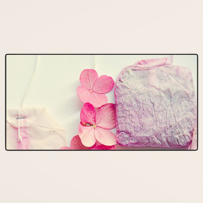 The Art of Tea - white still life photograph wall decor Desk Mat Gallery Image 3