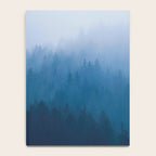 Watercolor Effect Colorful Blue Ombre Misty Pine Forest Notebook Gallery Image 4