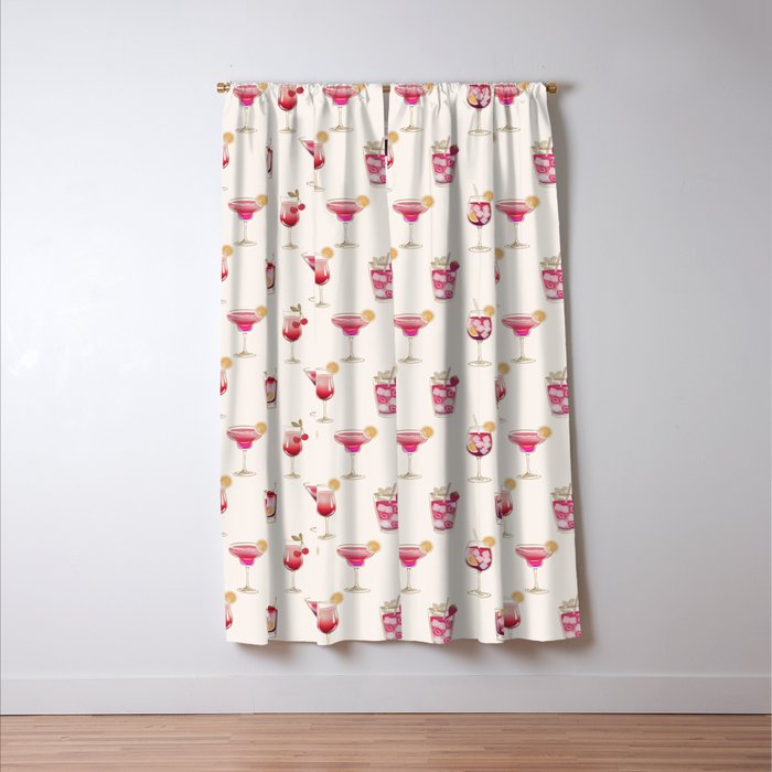  Light Glam Cocktails Theme Window Curtain Gallery Image 3