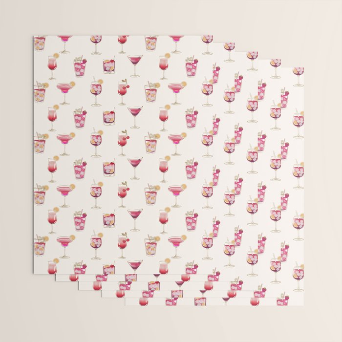  Light Glam Cocktails Theme Wrapping Paper Gallery Image 3