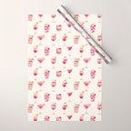  Light Glam Cocktails Theme Wrapping Paper Gallery Image 1