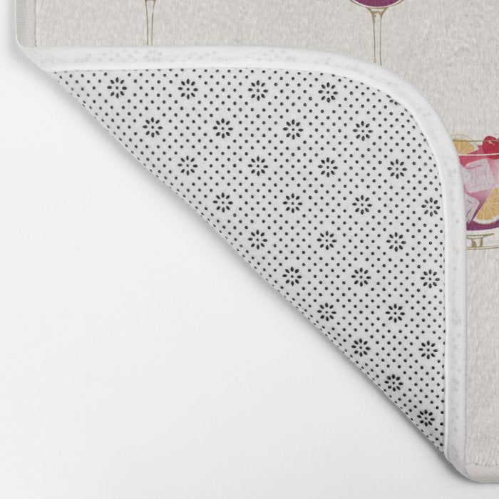 Light Glam Cocktails Theme Bath Mat Gallery Image 2