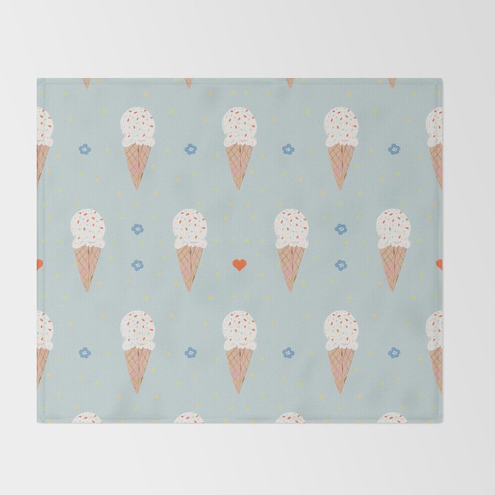Sprinkle Ice Cream Pattern Throw Blanket Gallery Image 2