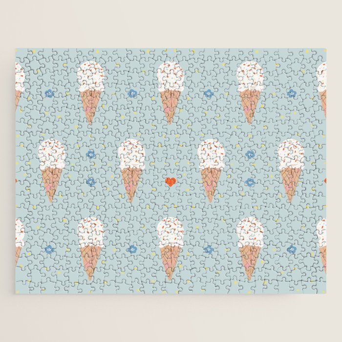 Sprinkle Ice Cream Pattern Jigsaw Puzzle Gallery Image 1
