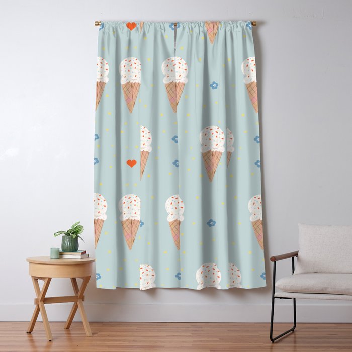 Sprinkle Ice Cream Pattern Window Curtain Gallery Image 5