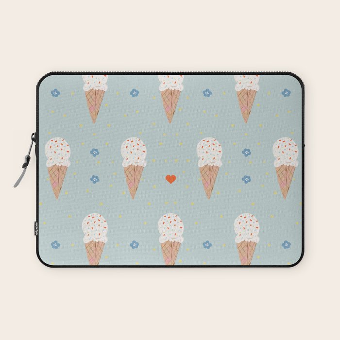 Sprinkle Ice Cream Pattern Laptop Sleeve Gallery Image 1