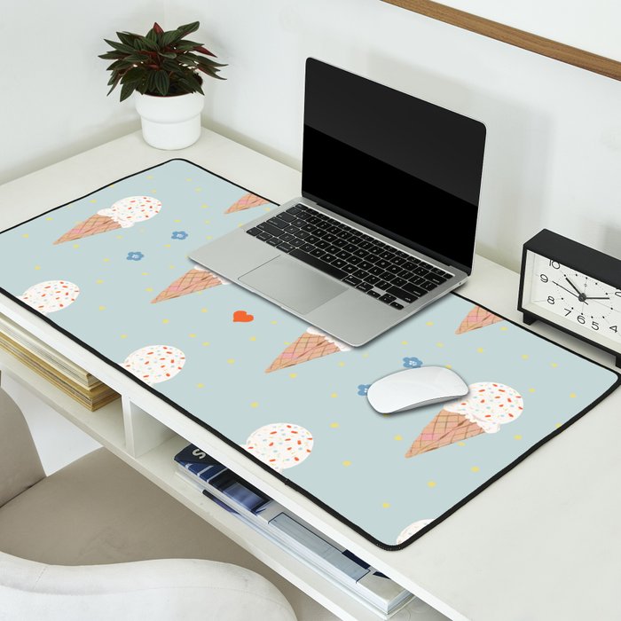 Sprinkle Ice Cream Pattern Desk Mat Gallery Image 2