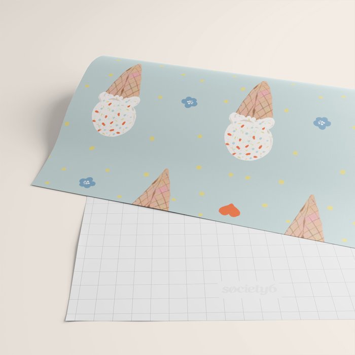 Sprinkle Ice Cream Pattern Wrapping Paper Gallery Image 2