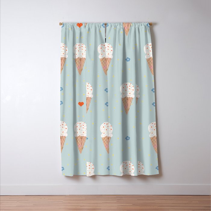 Sprinkle Ice Cream Pattern Window Curtain Gallery Image 3