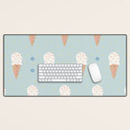Sprinkle Ice Cream Pattern Desk Mat Gallery Image 1