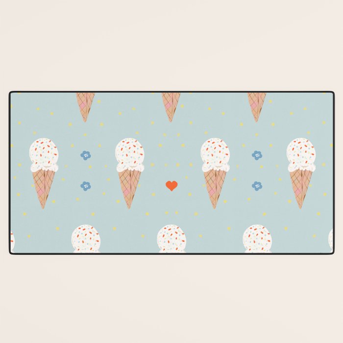 Sprinkle Ice Cream Pattern Desk Mat Gallery Image 3