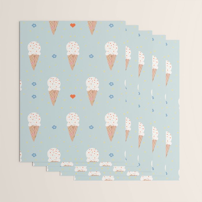 Sprinkle Ice Cream Pattern Wrapping Paper Gallery Image 3
