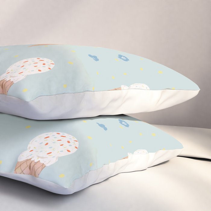 Sprinkle Ice Cream Pattern Pillow Sham Gallery Image 3